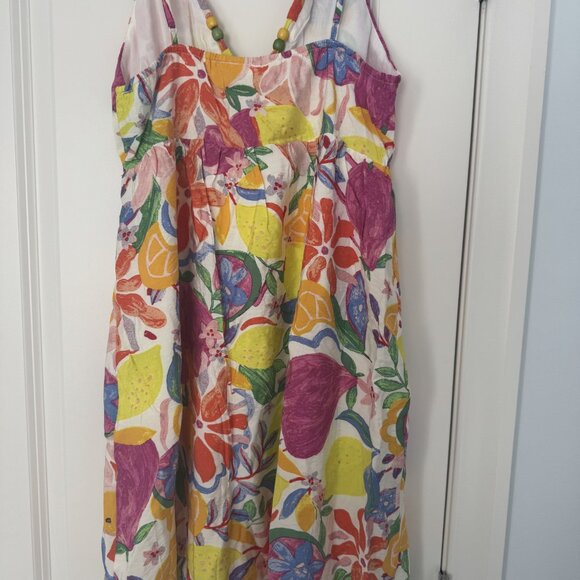 Italy Vacation Ready! Vibrant coloured summer dress. Size Large - Picture 3 of 3